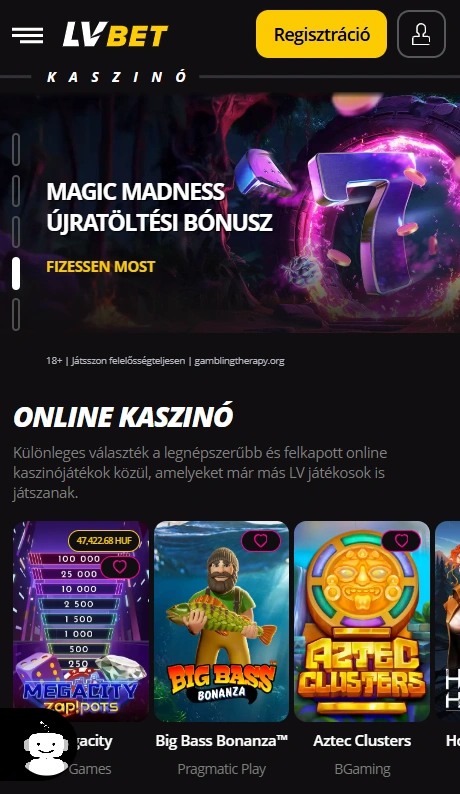 LVBet Casino mobil oldal